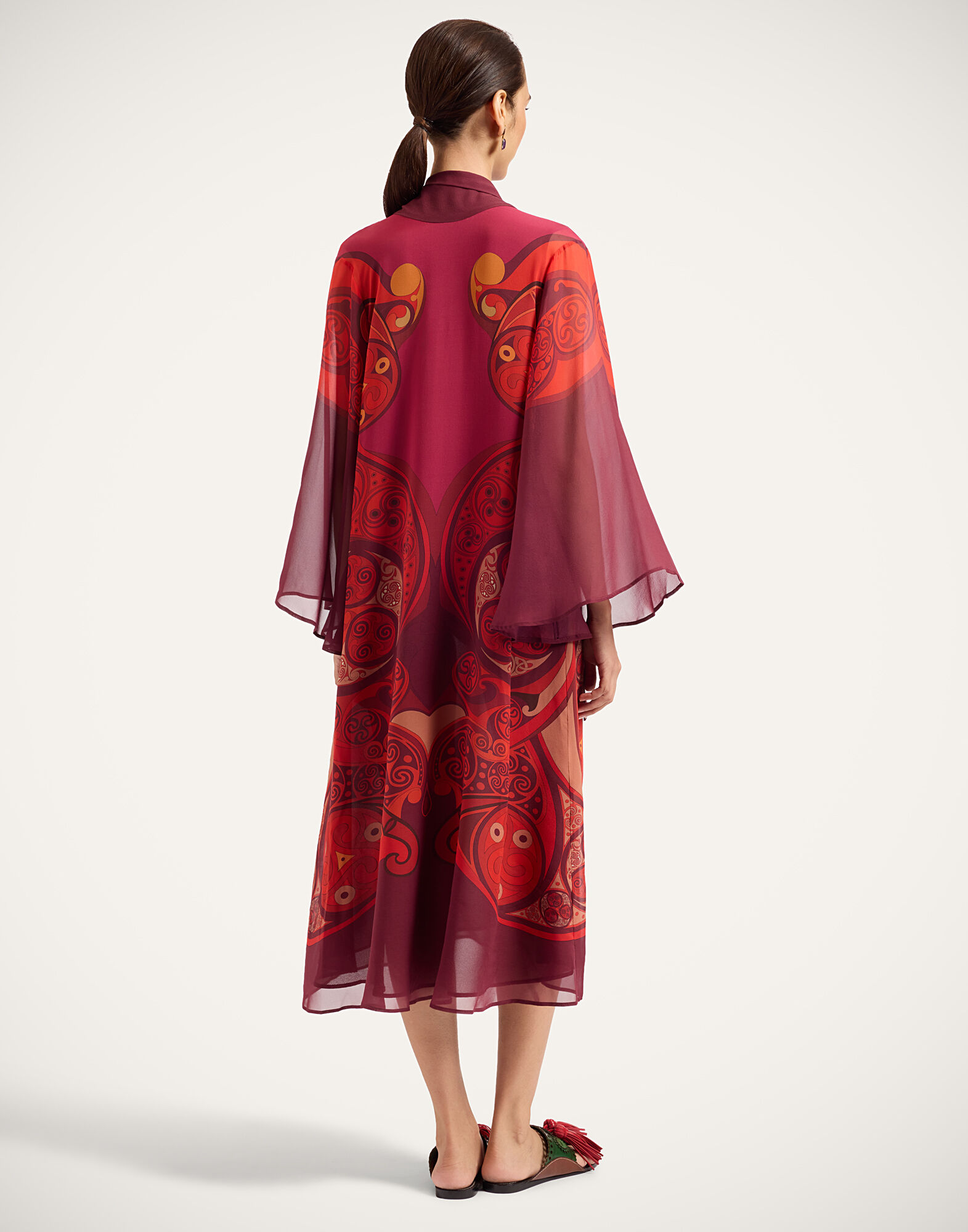 La DoubleJ Midi Magnifico Dress Alchemy Plac&eacute;e Dark Red DRE0788SIL028ALC03RE40