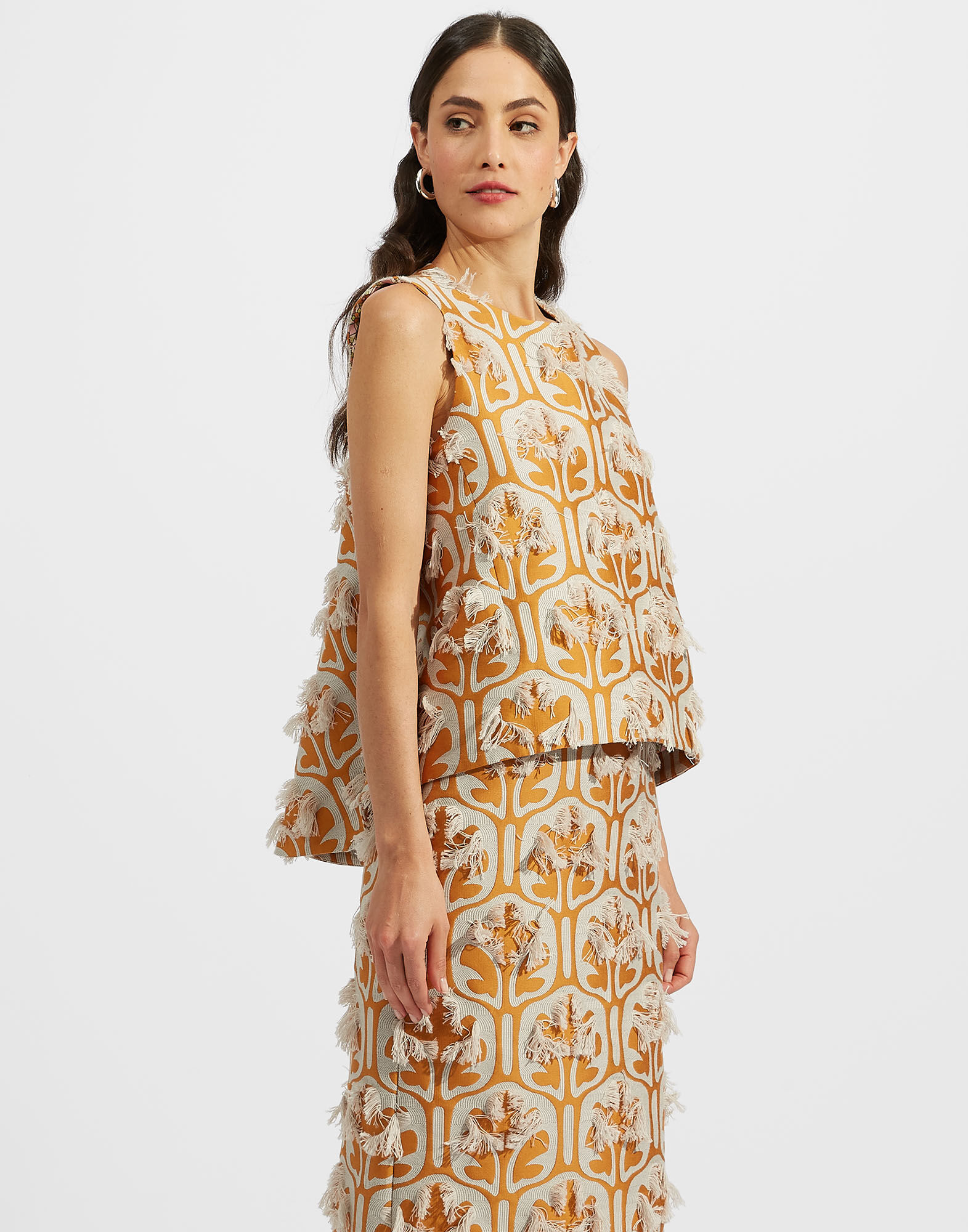 La DoubleJ La Scala Top Grove Ocra/Ghiaccio TOP0016JCQ043GRV02OR06