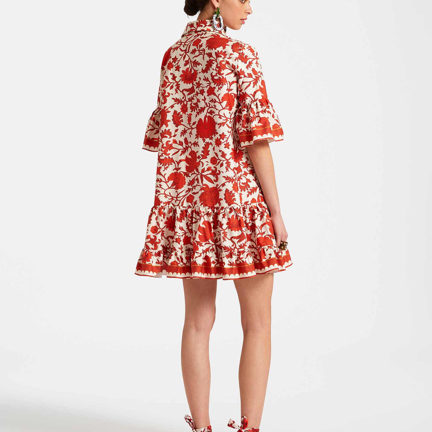 La Doublej Choux Dress In Dragonflower Red