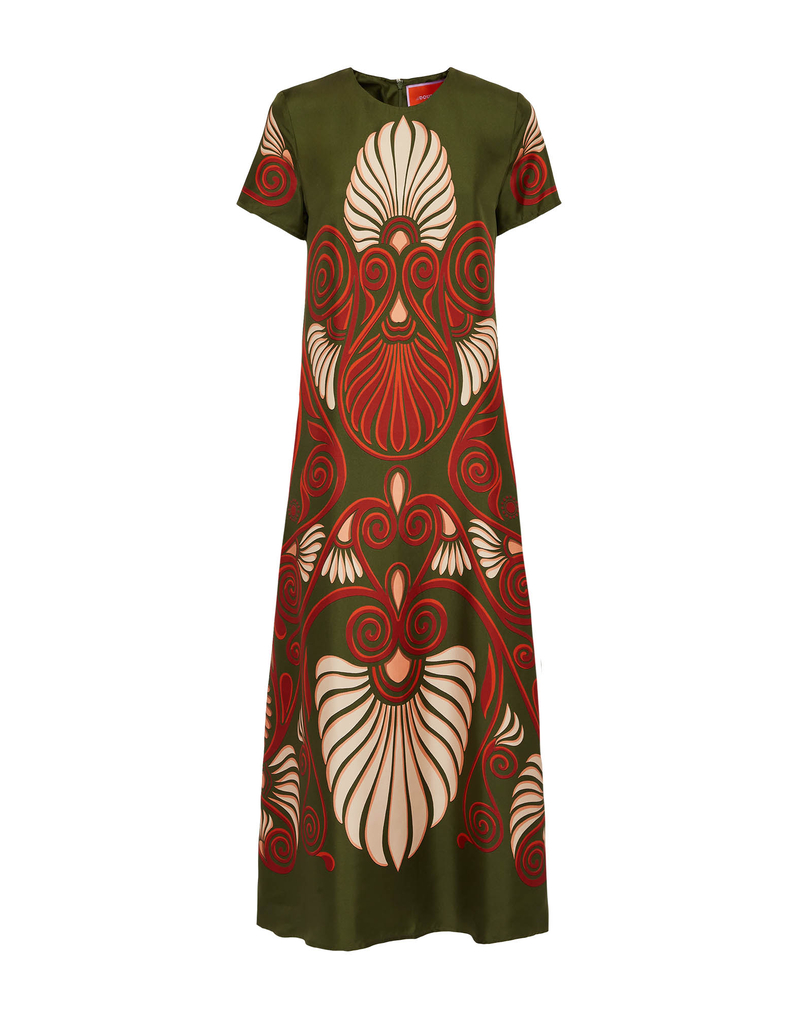 La DoubleJ Swing Dress La DoubleJ Swing Dress Kerylos Placée Dark Green DRE0128SIL006KER01GR03