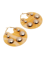 La DoubleJ Hathor Earrings La DoubleJ Hathor Earrings Ivory EAR0036POL003SOLIDWH04