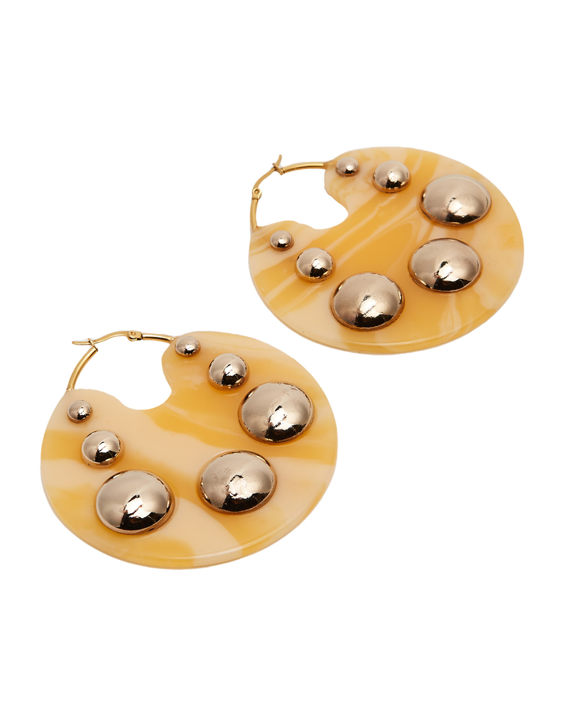 La DoubleJ Hathor Earrings La DoubleJ Hathor Earrings Ivory EAR0036POL003SOLIDWH04