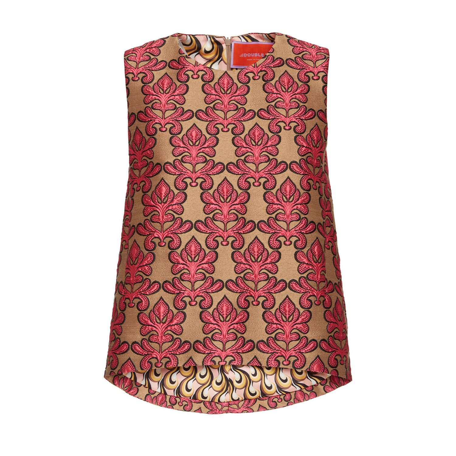 La Doublej La Scala Top In Herald Fuchsia