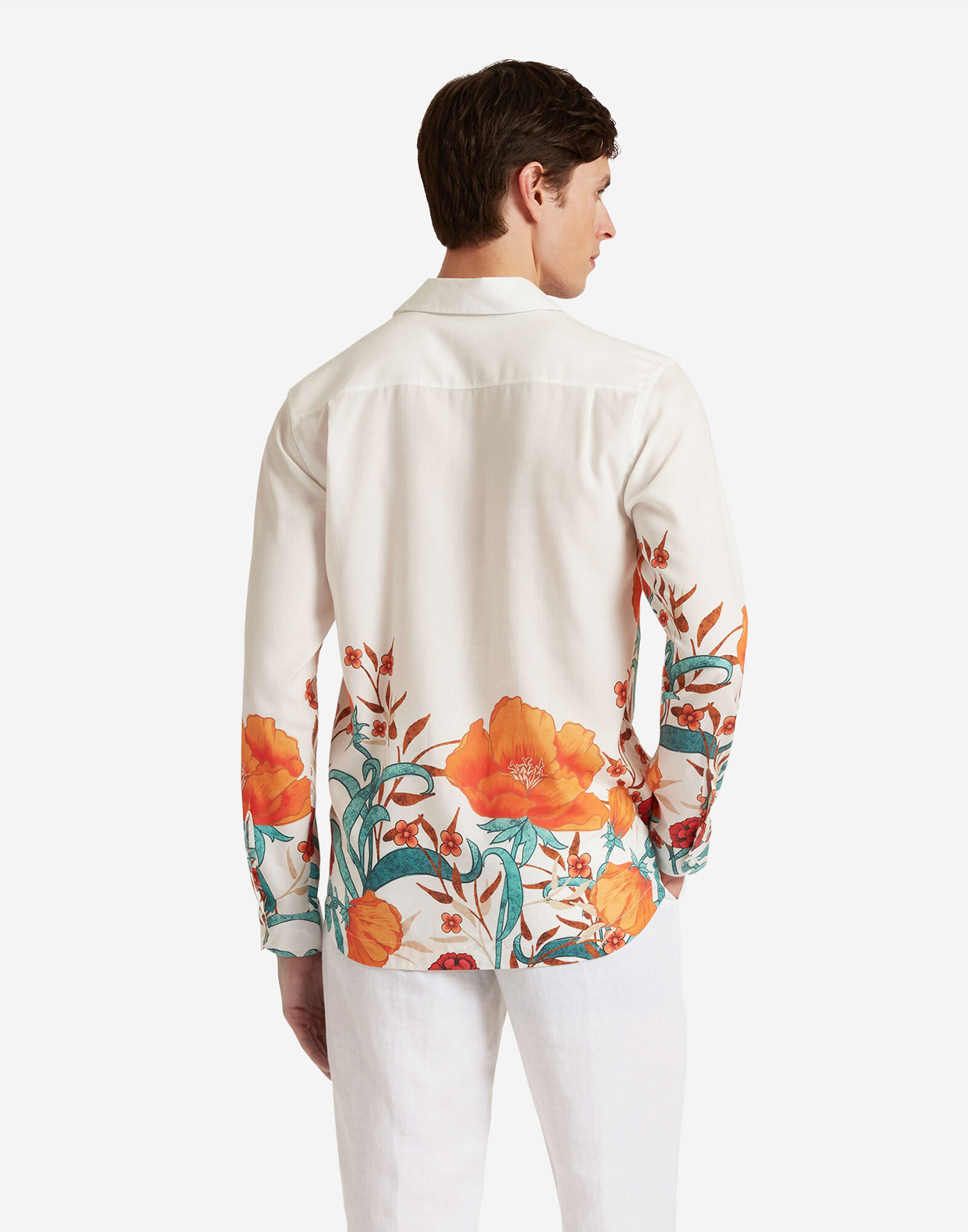 La DoubleJ Ridley Shirt Morpheus Plac&egrave;e Orange SHI0119LYO001OPI01OR02