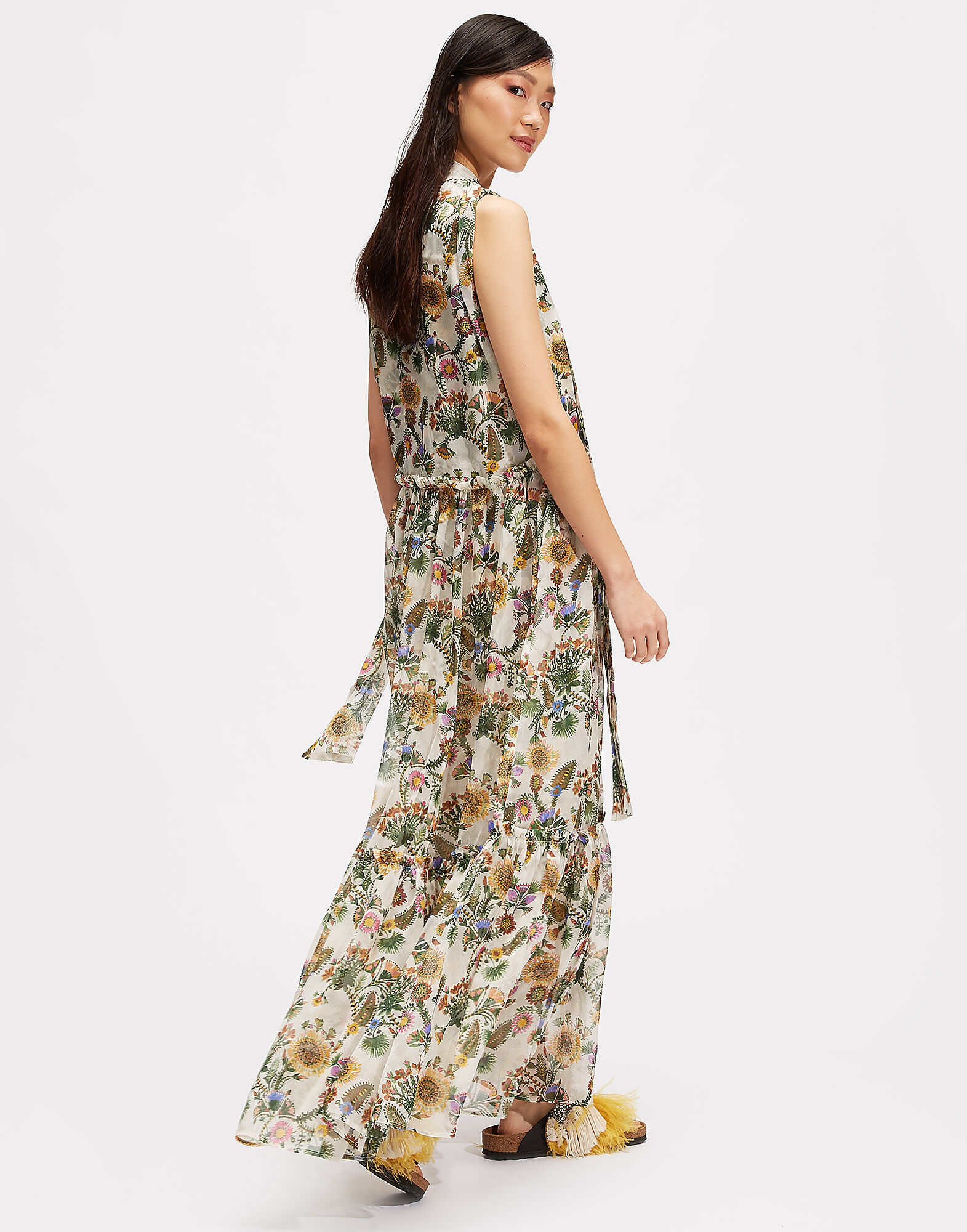 LaDoubleJ Sleeveless Lou Lou Dress Thistle DRE0105SIL005THI0001