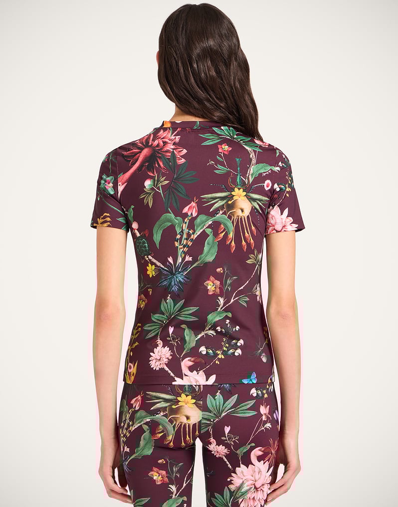 La DoubleJ Jazzercize T-Shirt La DoubleJ Jazzercize T-Shirt Zooflora Burgundy TSH0010JER005ZOF02RE02