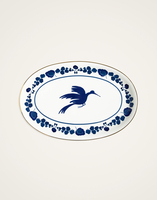 La DoubleJ Oval Platter La DoubleJ Oval Platter Wildbird Blue PLA0002CER001BIR01BU03