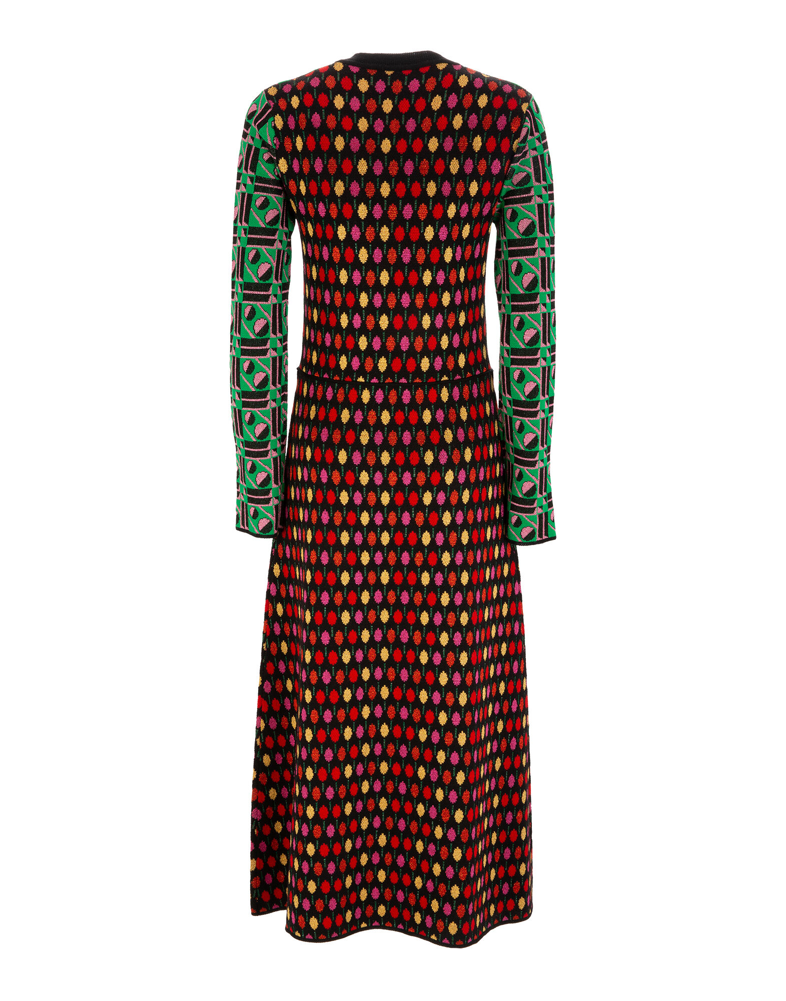 LaDoubleJ Bee Dress Geometrico Verde/Ping Pong Multi DRE0096KNI011PIN0003