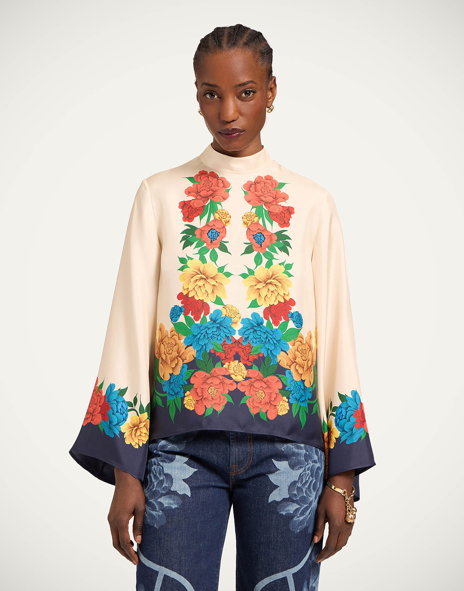 La DoubleJ Make An Exit Top Princess Peony Plac&eacute;e Ivory TOP0117SIL017PPE02WH04