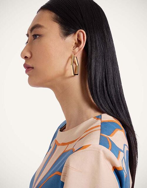 La DoubleJ Portal Hoops La DoubleJ Portal Hoops 24k Gold Plate EAR0053BRA003SOLIDYE05