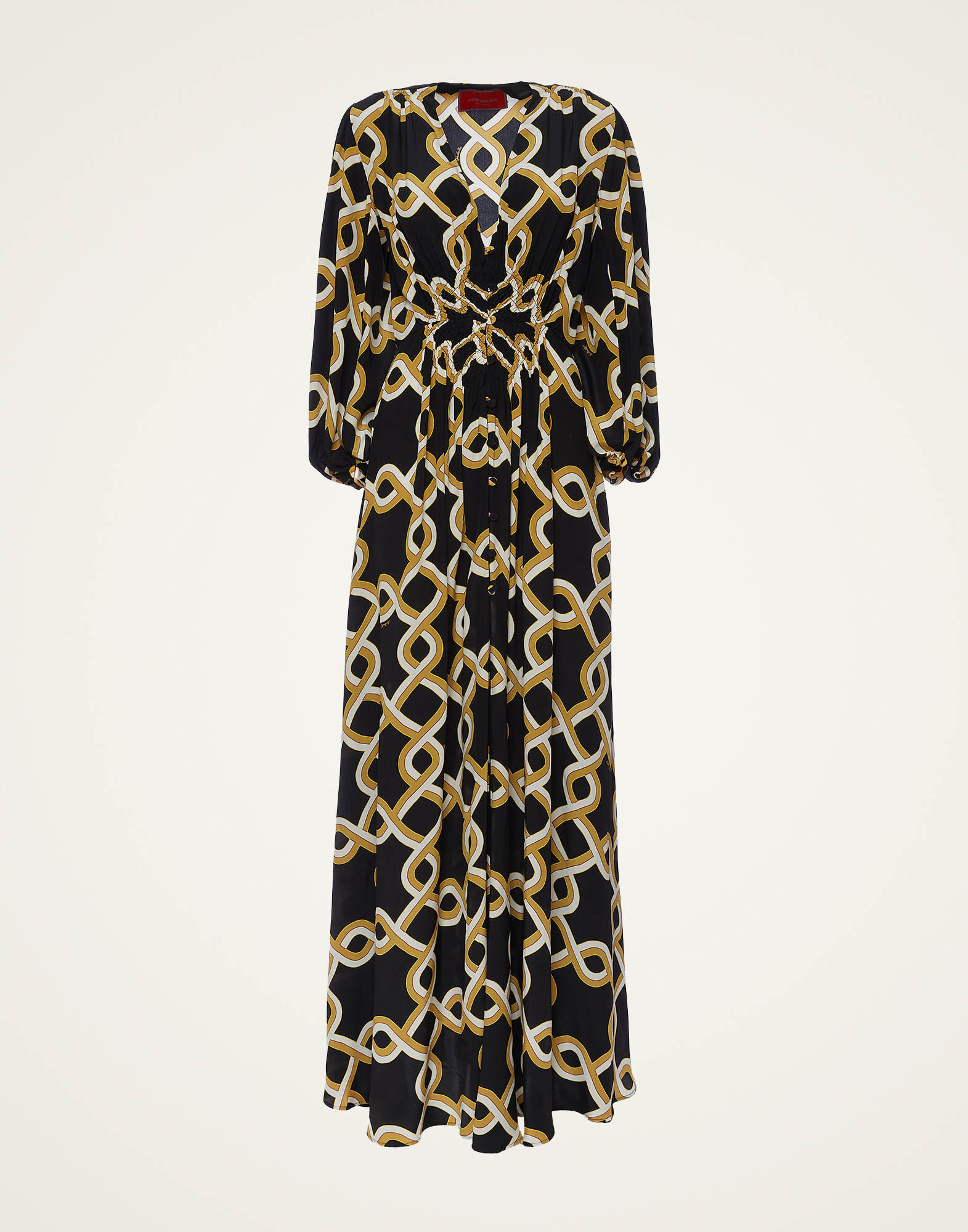 La DoubleJ Long Camerino Dress Tackle Black DRE0585CRE001TAC01BL01