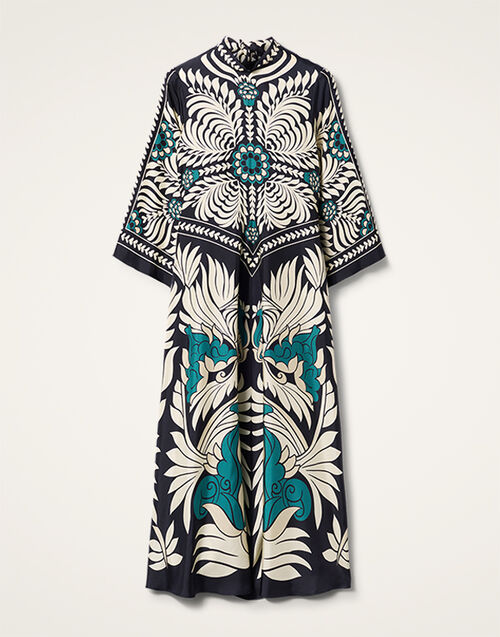 La DoubleJ Magnifico Dress Mix Tiles Placée Black DRE0232SIL006MIX01BL01