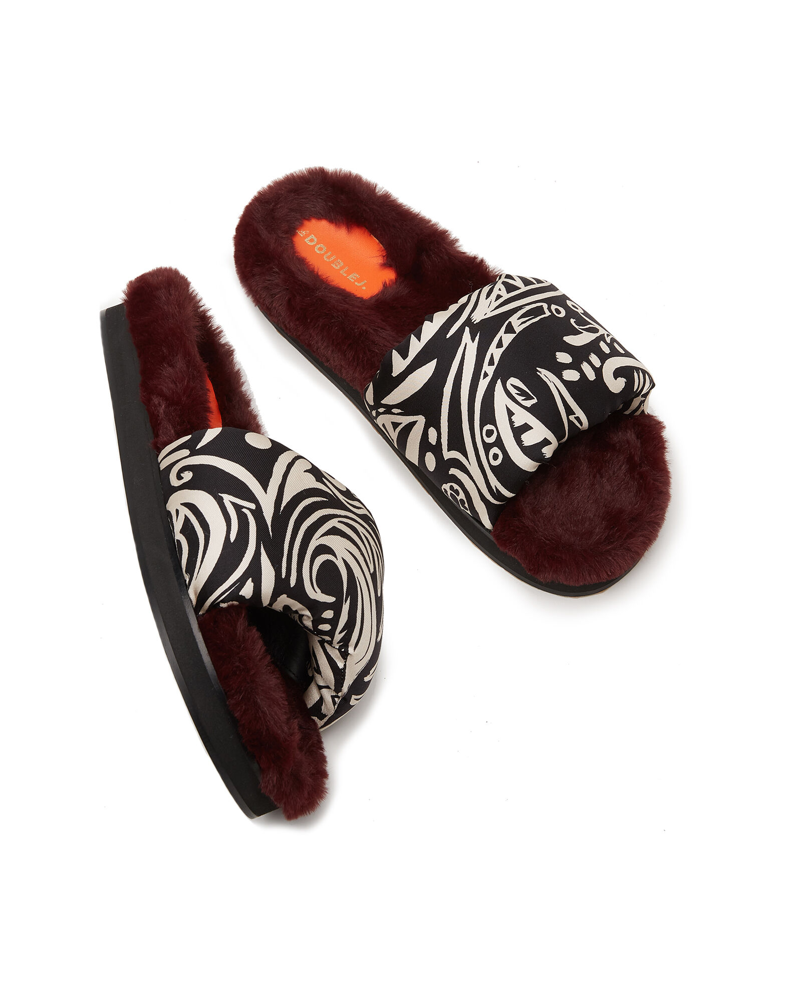 Furry Slides in Fauve for Women La DoubleJ