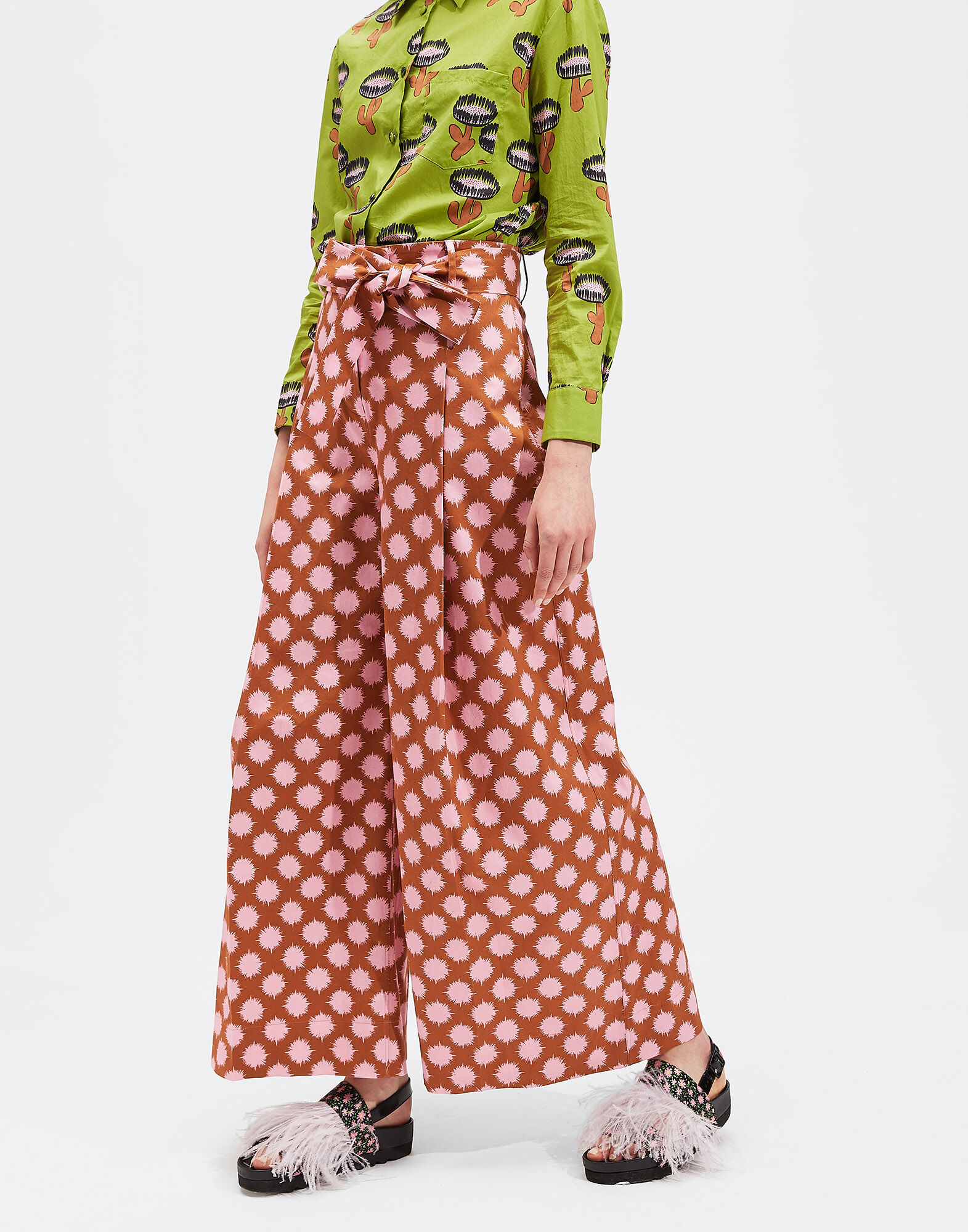 LaDoubleJ Balloon Pants Pom Pom Rosa TRO0012COT006PMP0002