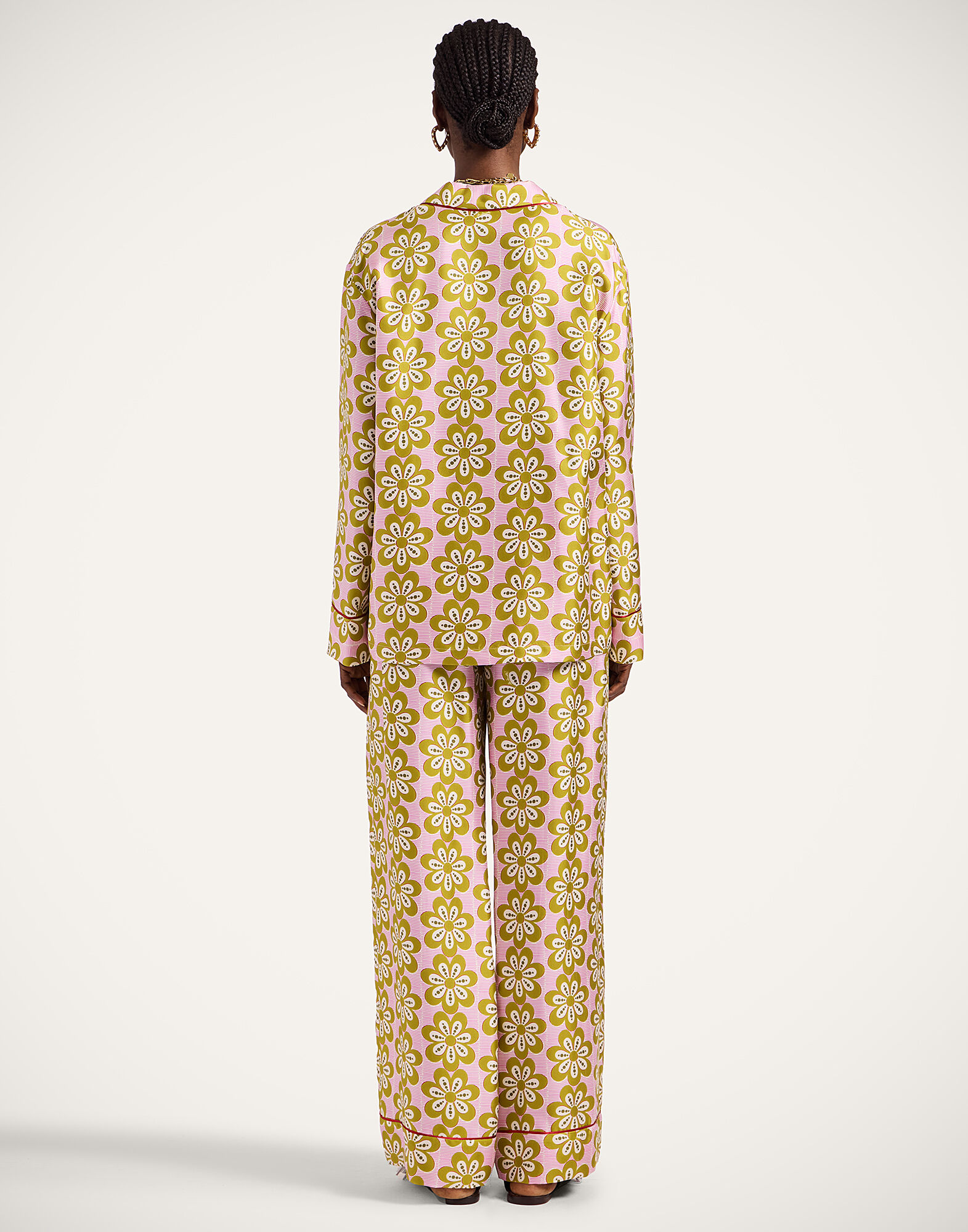 La DoubleJ Pajama Pants Caper Pink TRO0116SIL001CEP01PI01