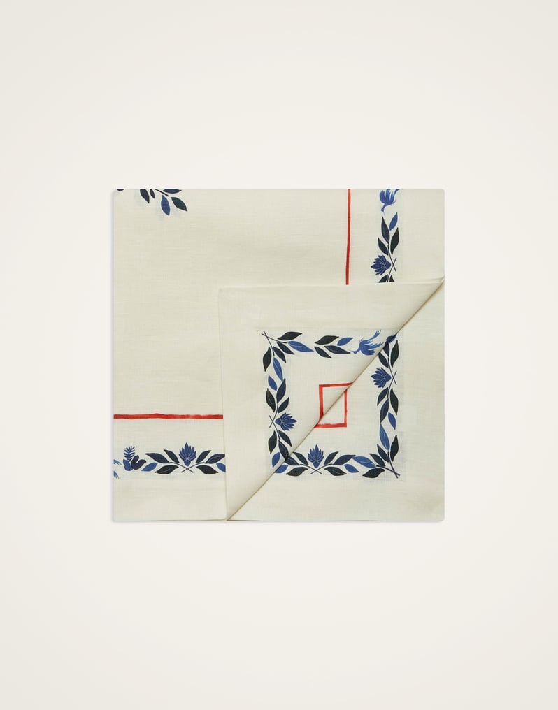 La DoubleJ Large Tablecloth La DoubleJ Large Tablecloth Wildbird Placée Blue TBC0018LIN008BIR04BU03