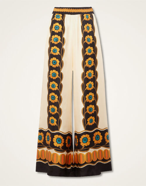 La DoubleJ Palazzo Pants Daisychain Placée Orange TRO0026SIL006ROP04OR02