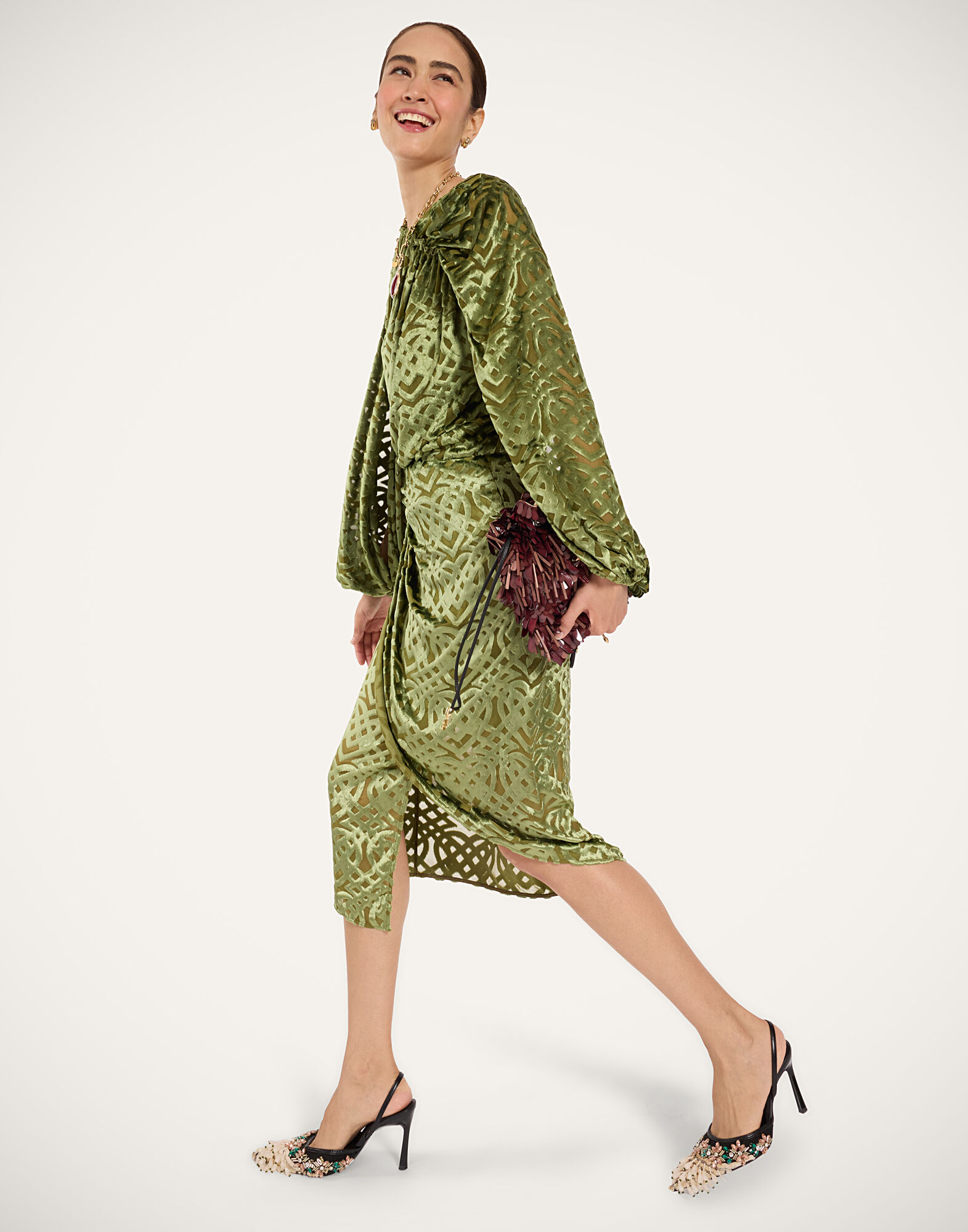 La DoubleJ Brigid Top Verona Green TOP0228VEL021VER02GR02