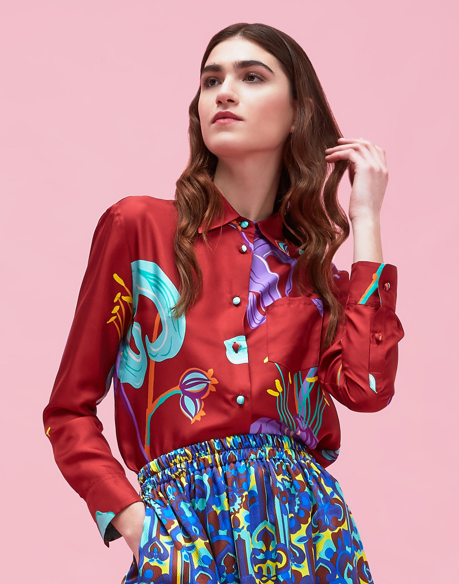 LaDoubleJ Boy Shirt Maneater Rosso SHI0001SIL001MAN0002