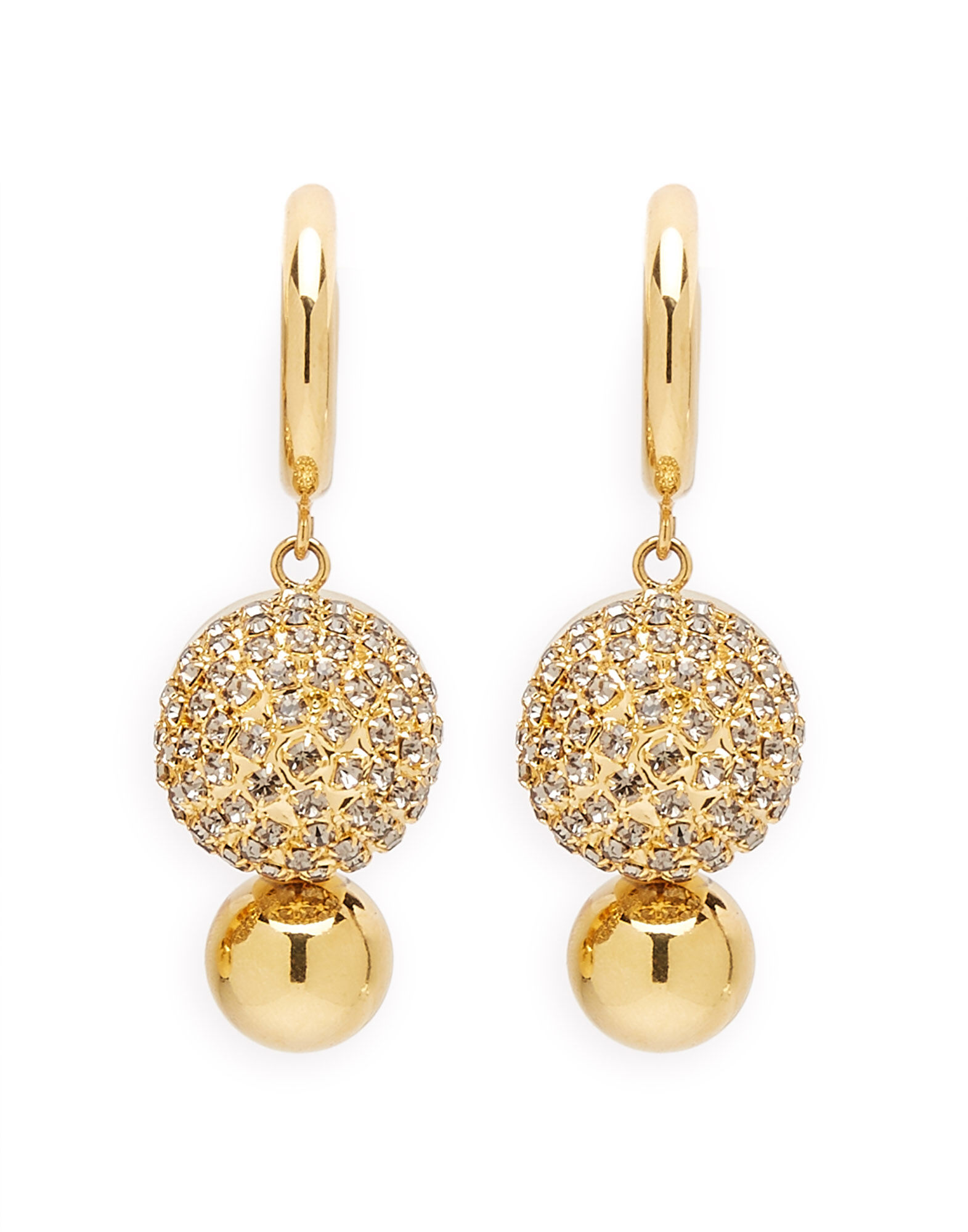 La DoubleJ New Moon Big Earrings Cristallo EAR0017BRA001CRY0007