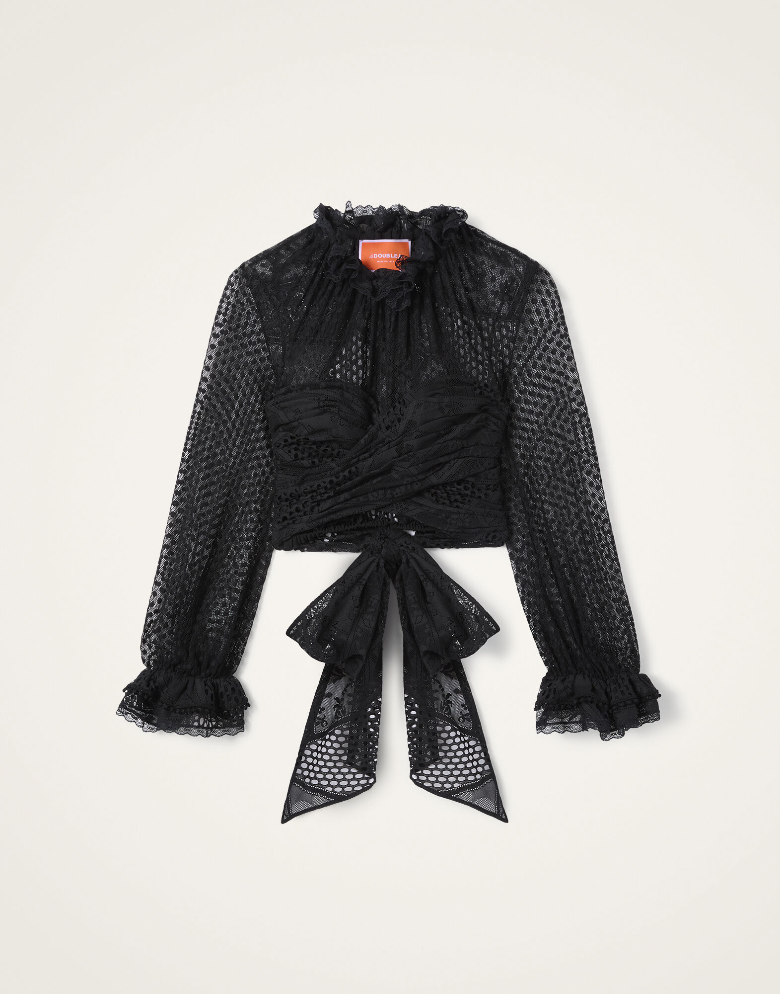 La DoubleJ Lacey En Pointe Top Solid Black TOP0200LAC009SOLIDBL01