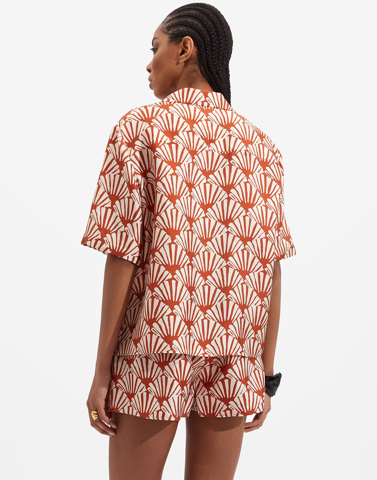 La DoubleJ Boxy Shirt Ventaglio SHI0064SIL001VEN0001