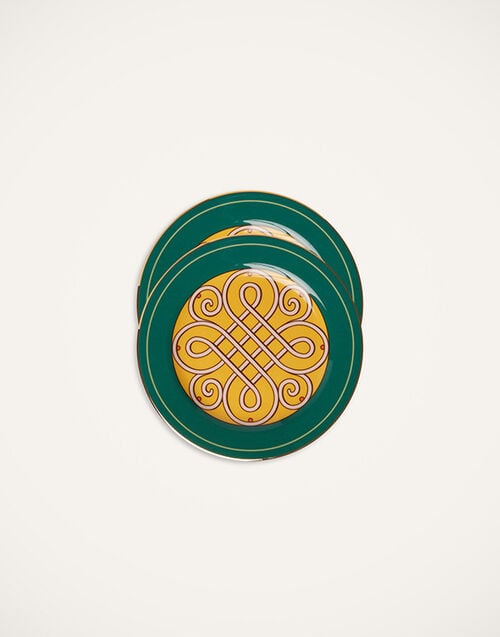 La DoubleJ Dessert Plates Set Of 2 La DoubleJ Dessert Plates Set Of 2 Cortile Green DIS0063CER001CRL0005