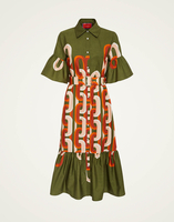 La DoubleJ Choux Midi Dress La DoubleJ Choux Midi Dress Prometheus Placée Camouflage DRE0733COT039EUS02GR08