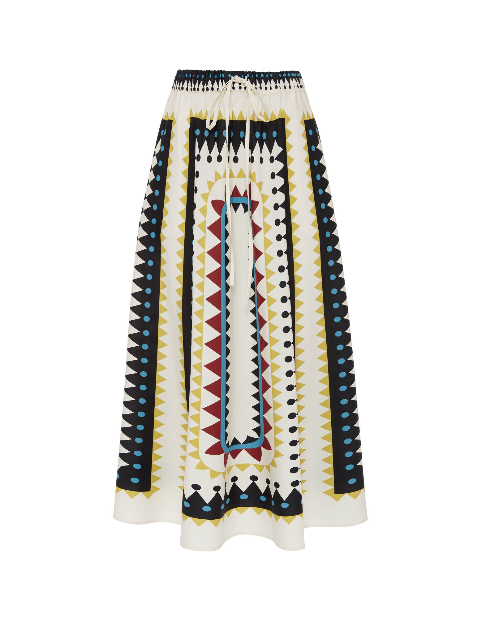 Drawstring Skirt in Doric Placee Cream for Women La DoubleJ