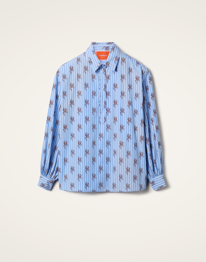 La DoubleJ Poet Shirt La DoubleJ Poet Shirt Gryphos Light Blue SHI0055COT059GRY03BU01