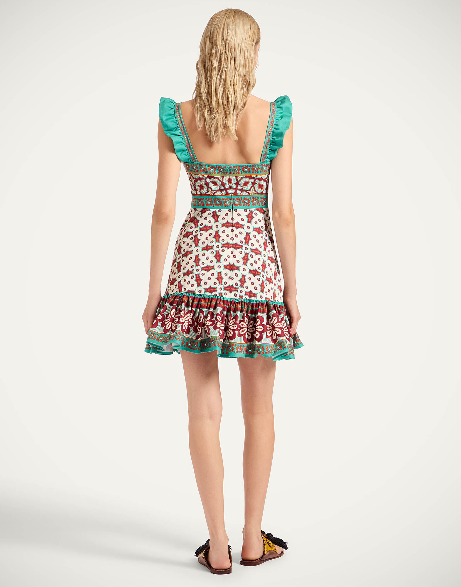 La DoubleJ Mini Gingerbread Dress Pagoda Plac&eacute;e Rust DRE0859COT037PAG01OR04