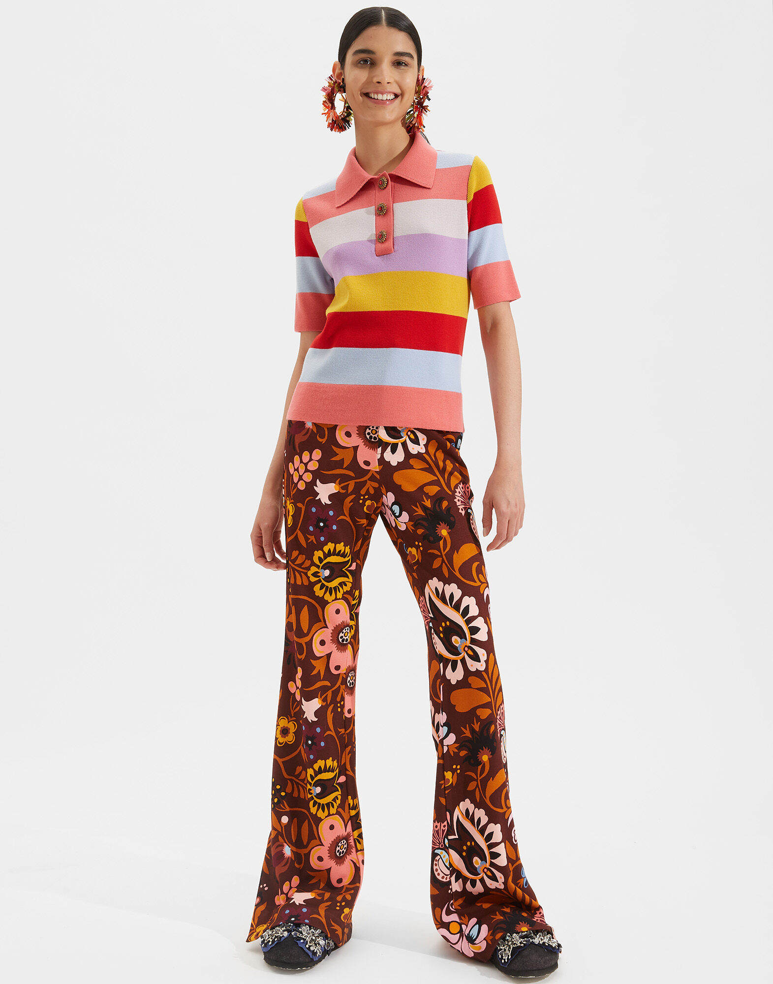 LaDoubleJ Slit Pants Selva TRO0015JER007SEL0001