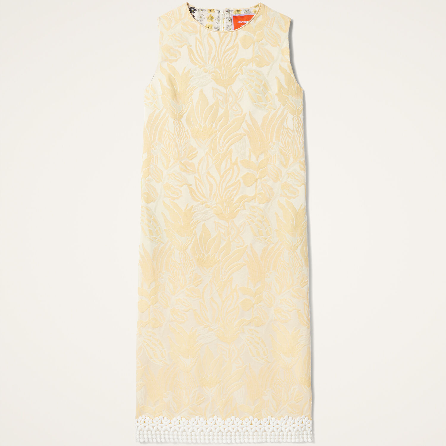 La Doublej Column Dress In Iris Yellow