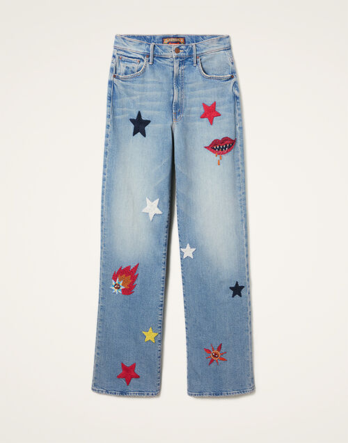 La DoubleJ The Maven Sneak Jeans La DoubleJ The Maven Sneak Jeans Star Of The Show Blue TRO0168DEN011STA03BU03