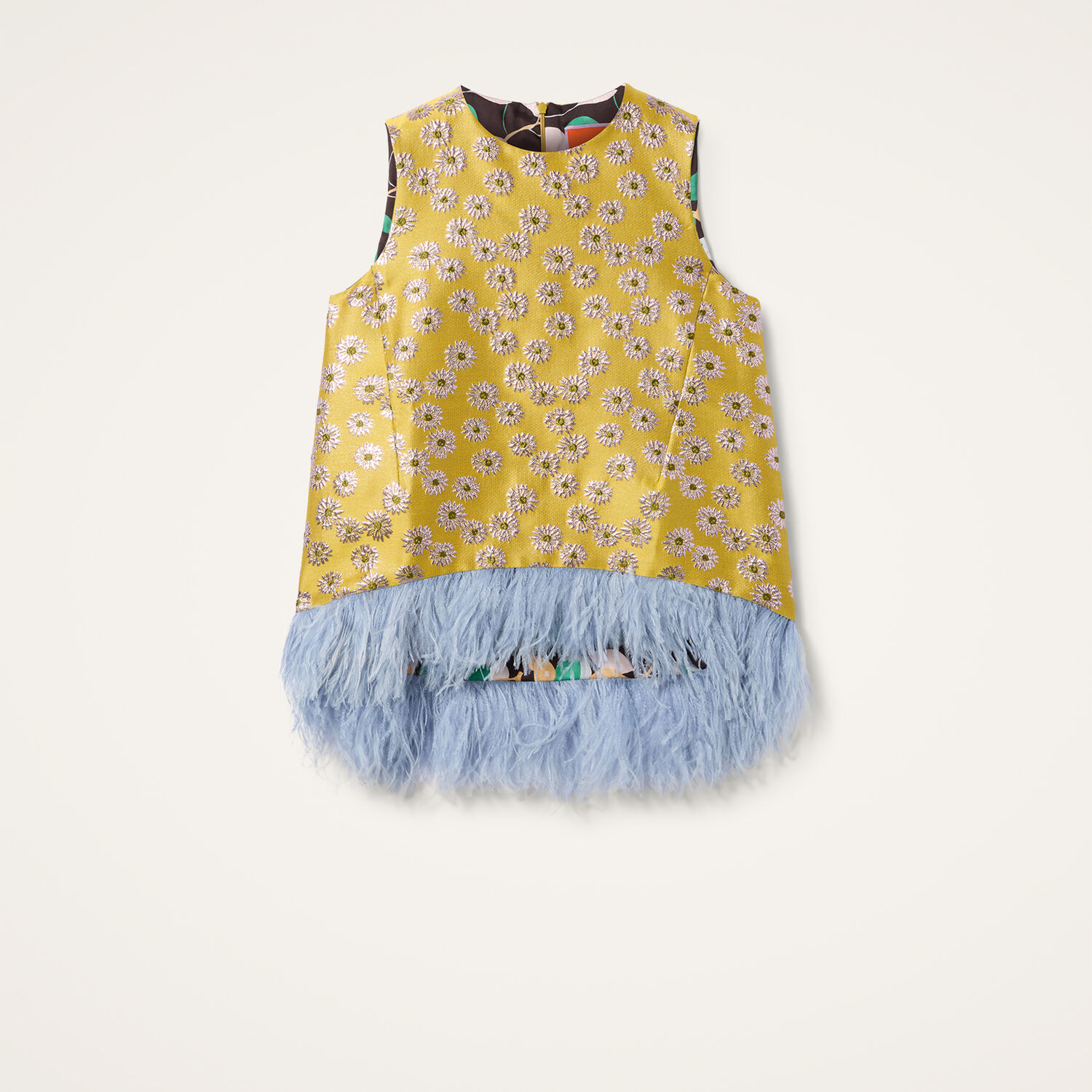  La Doublej Shirts & Tops Women - La Scala Top (with Feathers) Margarita Xl 42%polyester 37%cotton 9%metal 7%silk 5%polyamide 