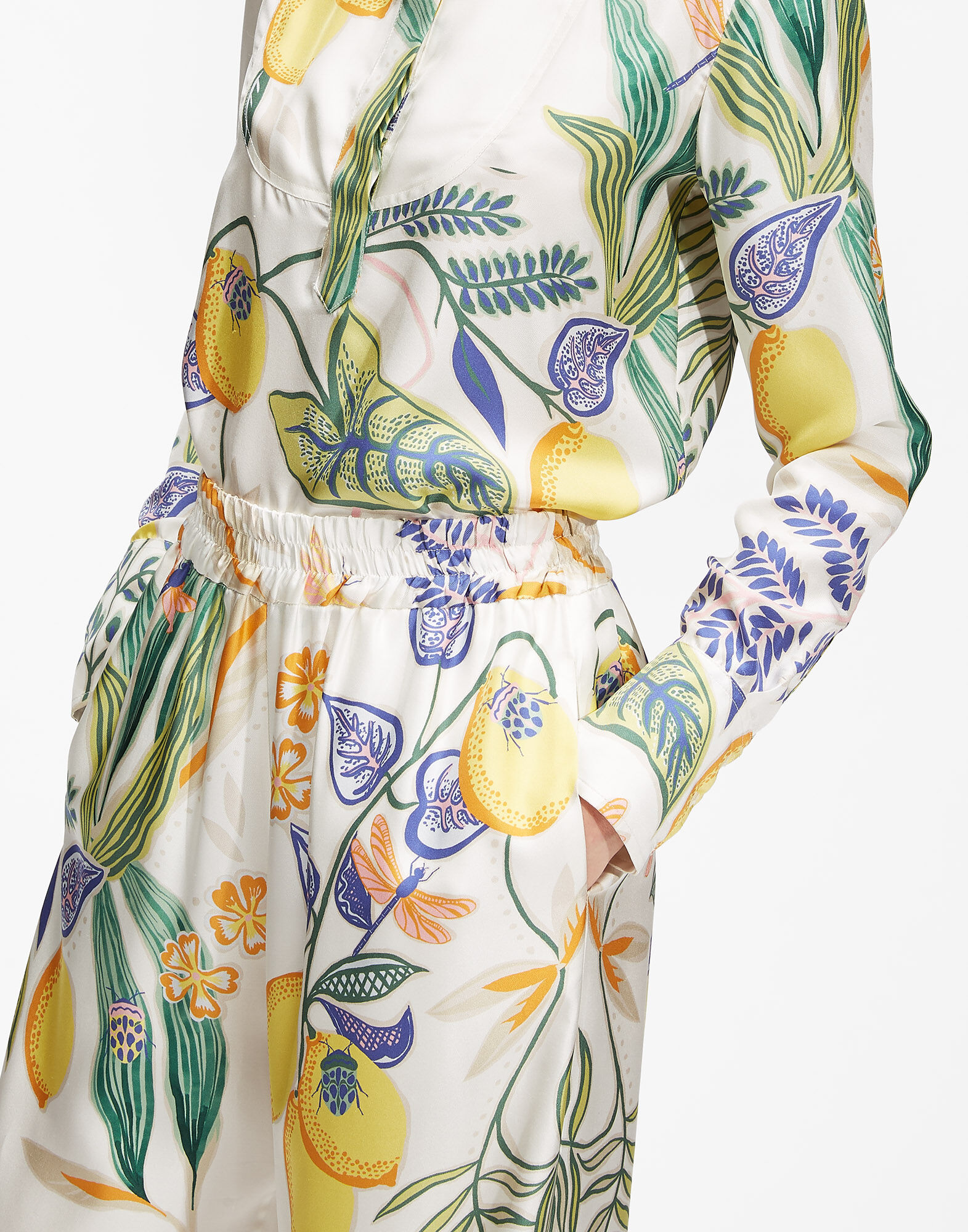 LaDoubleJ Palazzo Pants Botanical TRO0026SIL006BOT0001