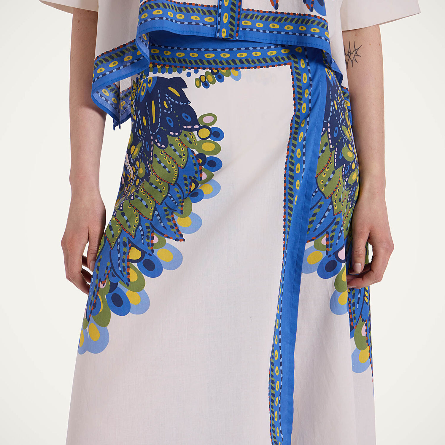 Shop La Doublej Sarong Skirt In Chakra Placée Multicolor