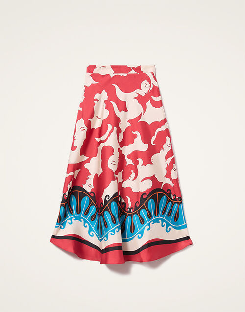 La DoubleJ Lungomare Skirt Mamma Placée Red SKI0144SIL001MAM02RE01