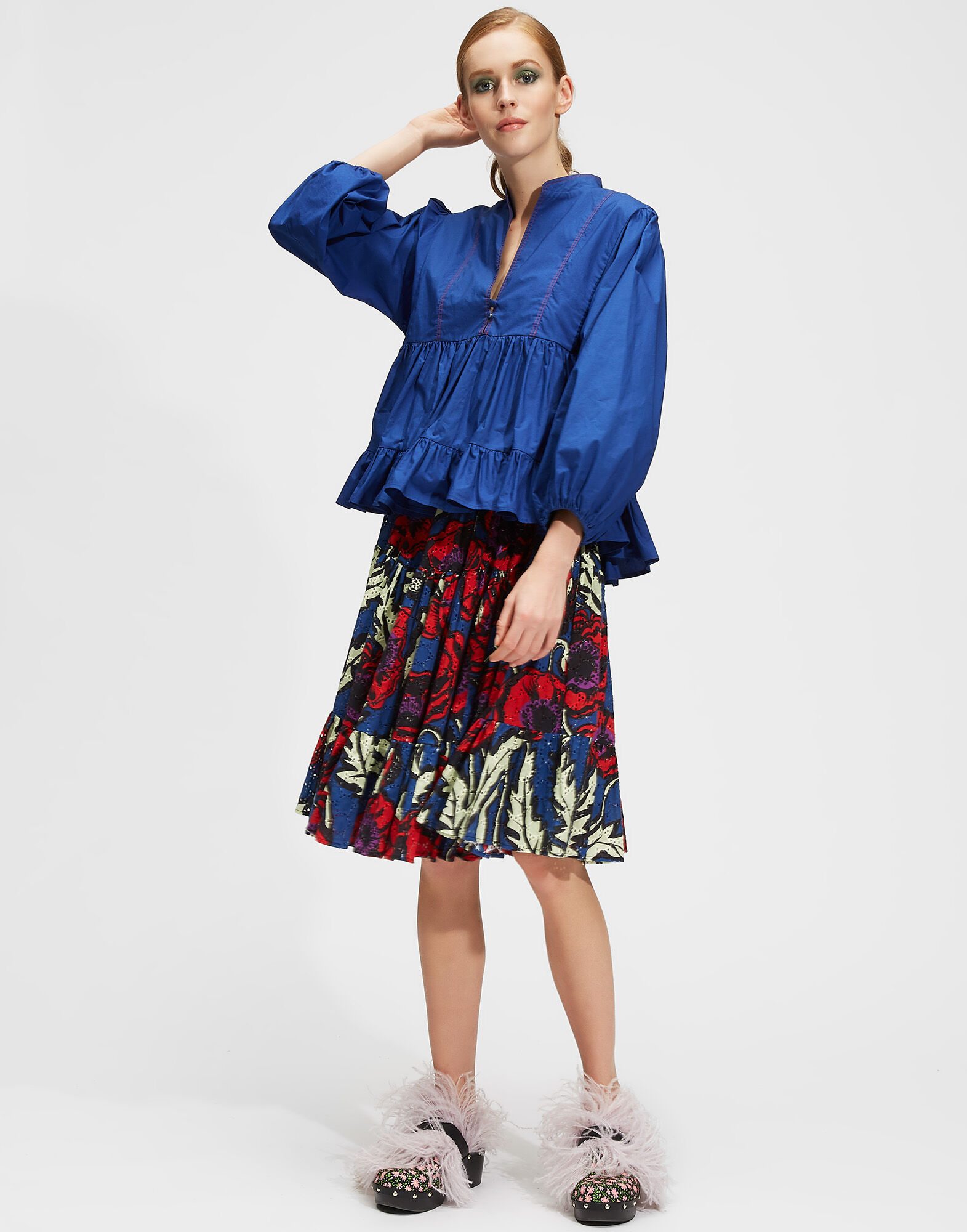 LaDoubleJ Love Skirt Big Blooms SKI0038SAN001PFI0001