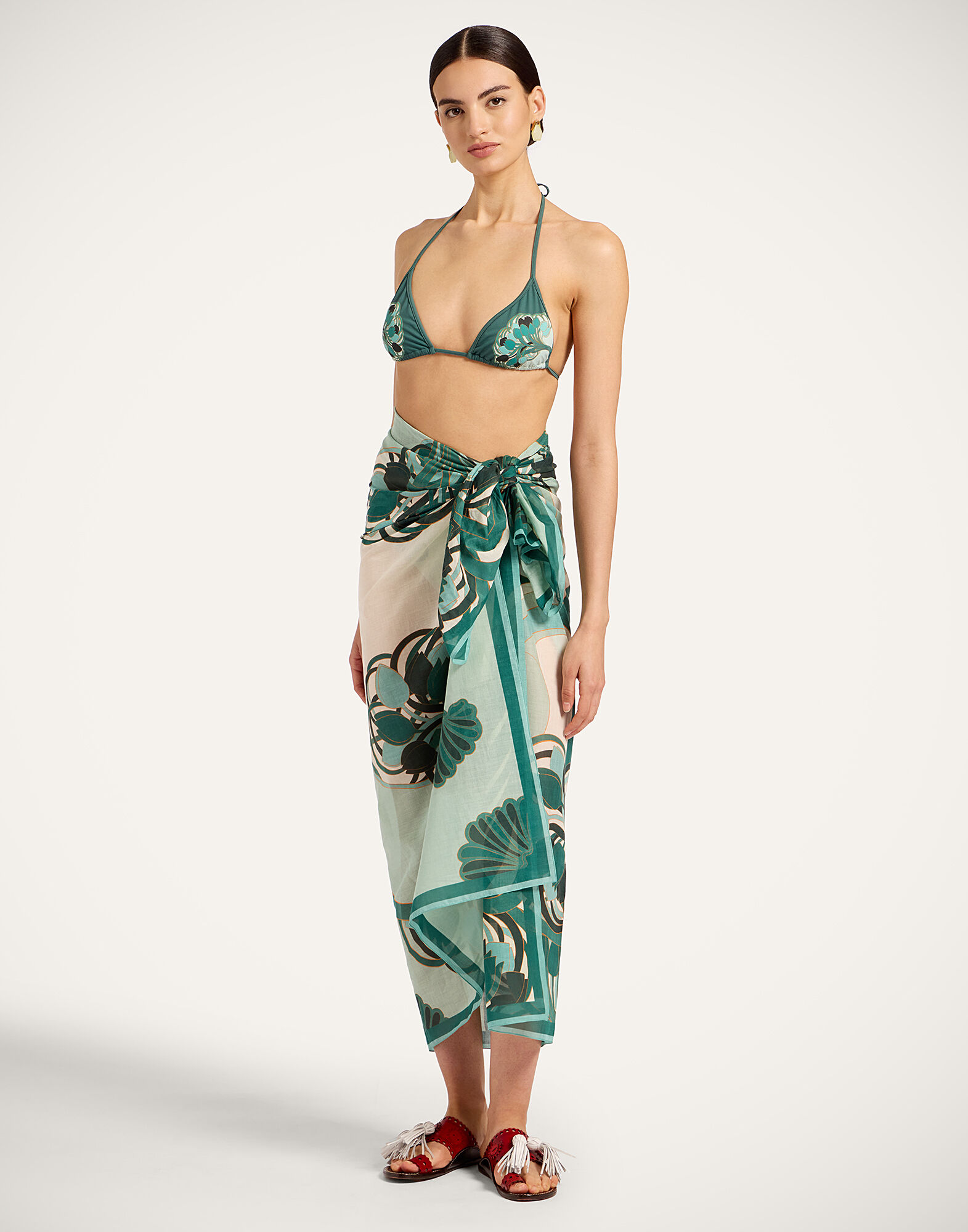 La DoubleJ Bikini Top Blooming Tulip Plac&eacute;e Mint SWI0032LYC006BTU01GR11