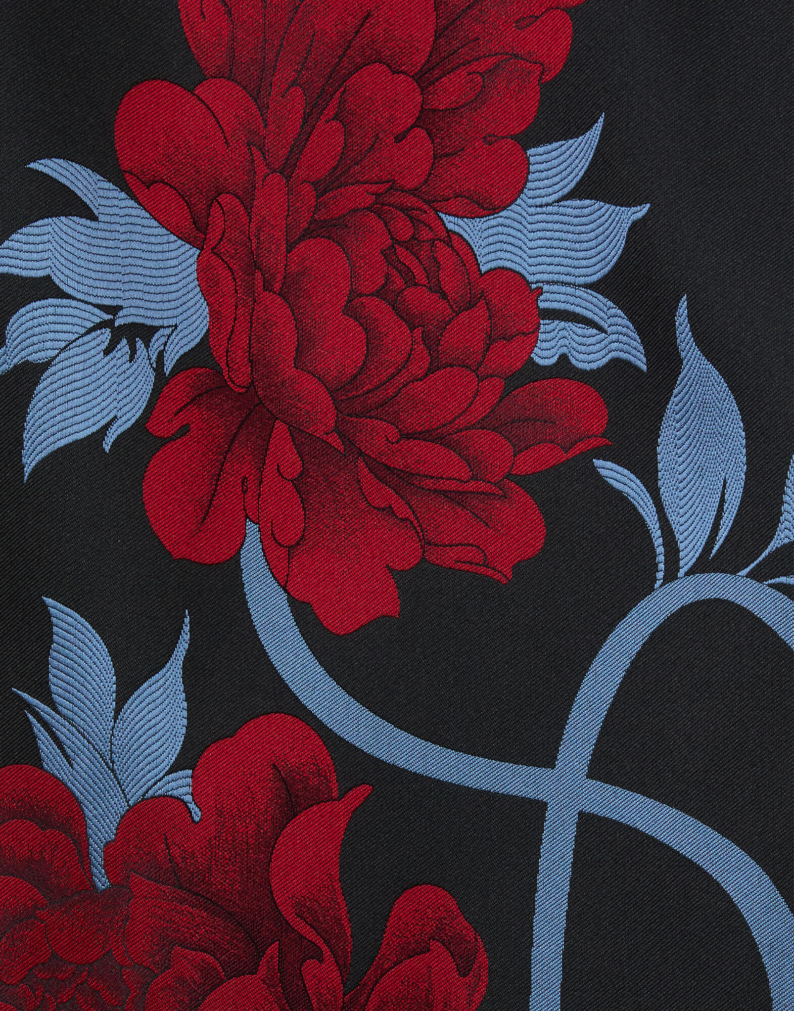 La DoubleJ Pencil Skirt Peonies Blue SKI0011JCQ135PEO08BU03