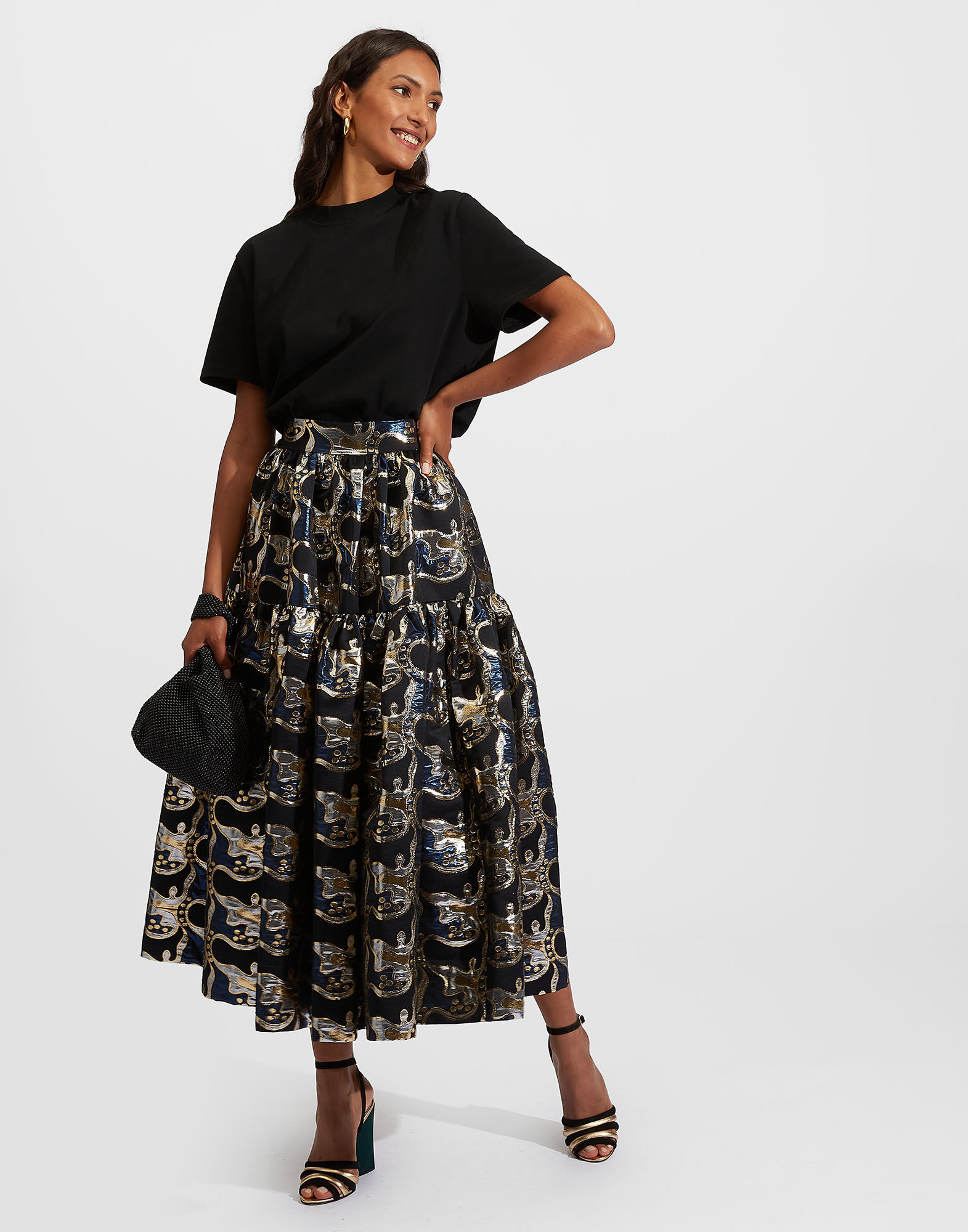 La DoubleJ Oscar Skirt Spritz Blu SKI0012JAC040SPR0002