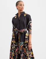 La DoubleJ Sundowner Dress &#40;Placed&#41; Borboni Placee Nero DRE0459COT015BRN02BL01