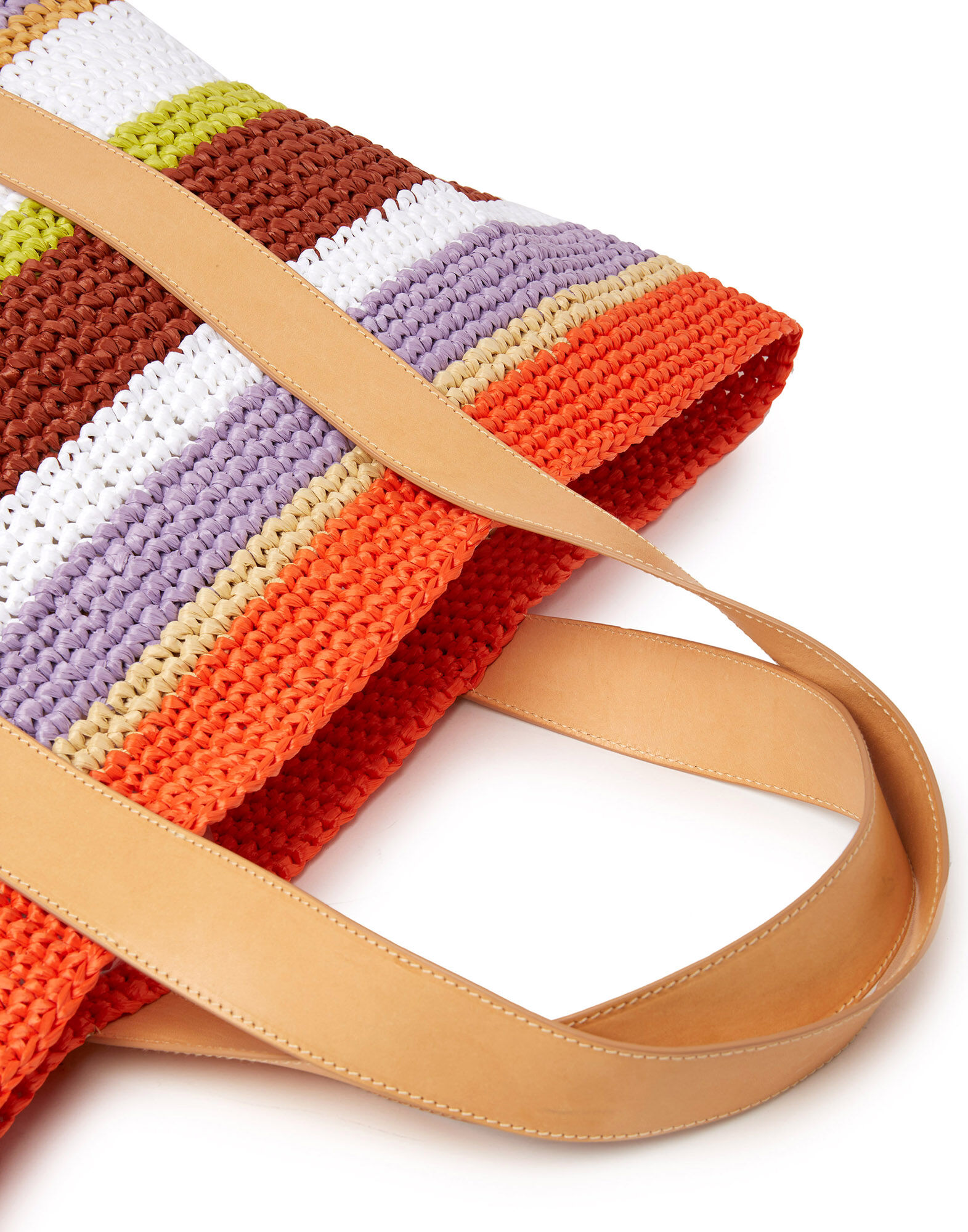 La DoubleJ Tote Raffia Bag Multicolor White BAG0042RAF003MUL0053