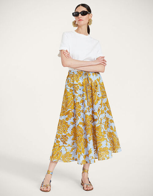 La DoubleJ Drawstring Skirt Tangle Light Blue SKI0098EMB031TAN01BU01