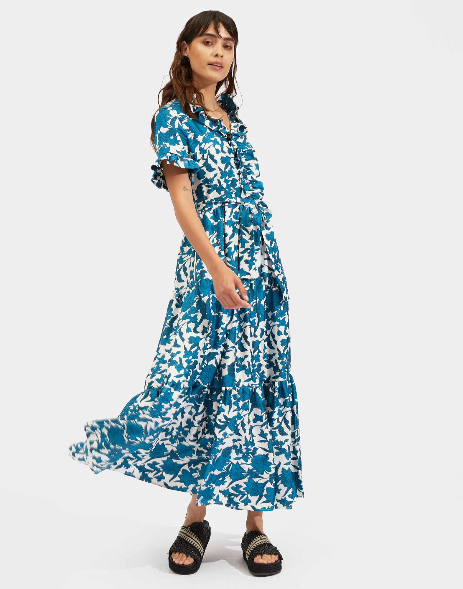 La DoubleJ Long and Sassy Dress Lilium Blu DRE0017SIL001LIL0002