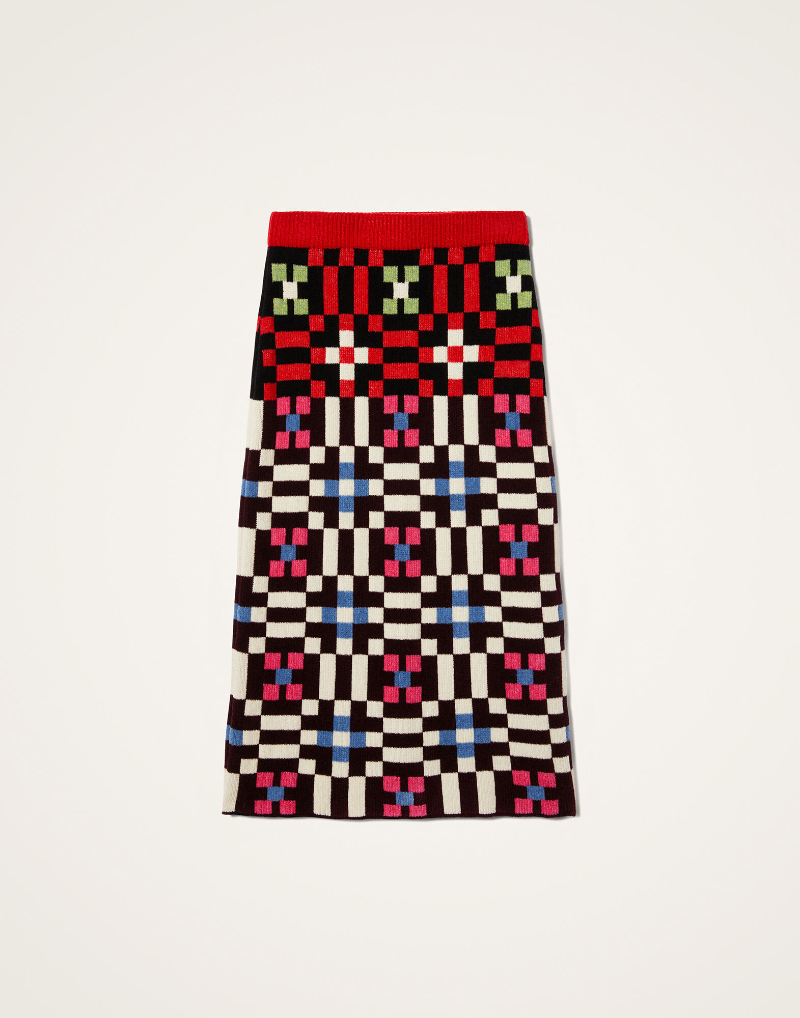 La DoubleJ Byte Skirt Multicolor Pink & Blue SKI0177KNI173VA387RE07