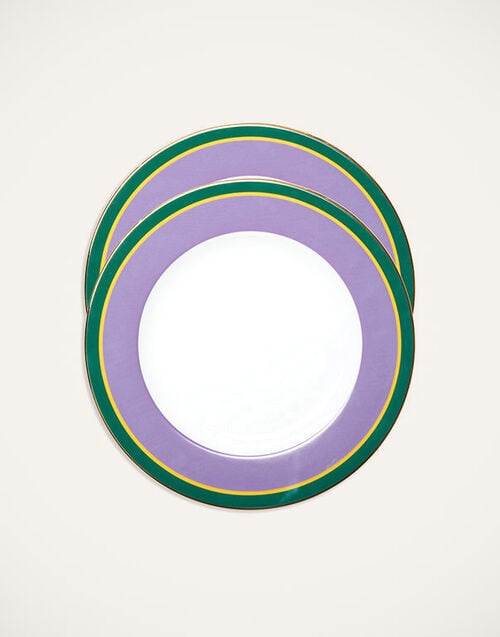 La DoubleJ Dinner Plates Set Of 2 La DoubleJ Dinner Plates Set Of 2 Rainbow Viola DIS0075CER001RAI0007