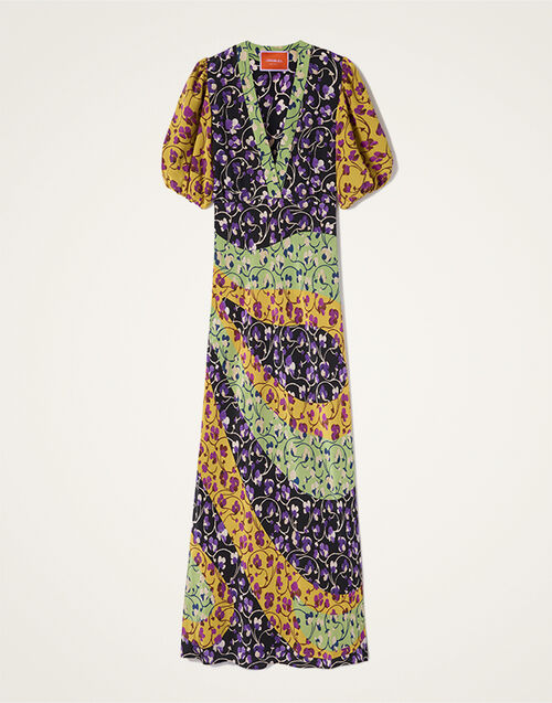 La DoubleJ Marlene Dress Honeysuckle Tricolor Plac&eacute;e Yellow DRE0869CRE001HNY04YE02