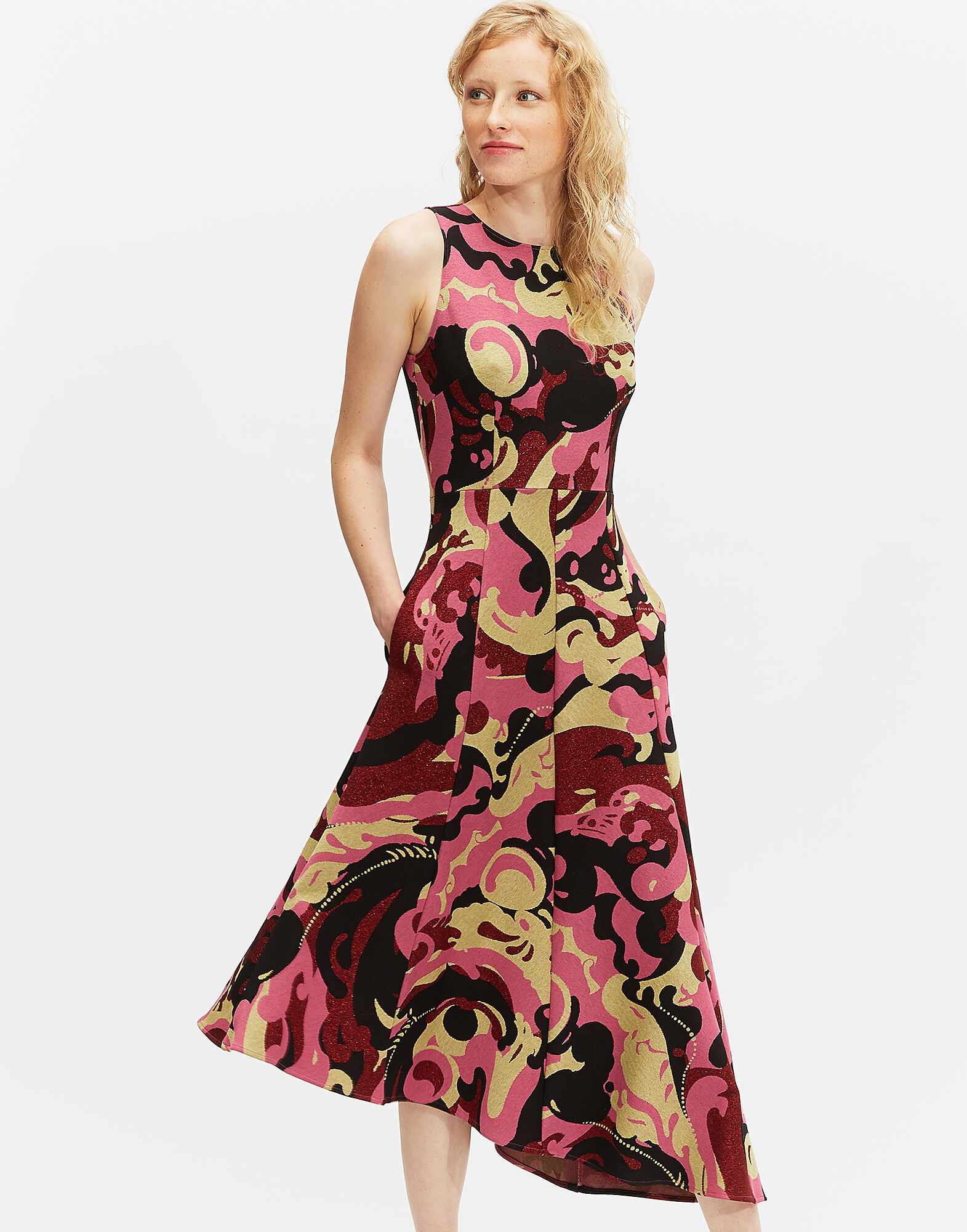 LaDoubleJ Sleeveless Pina Dress Meraviglia Rosso DRE0079JAC017MER0004